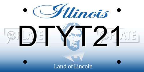 DTYT21 Illinois License Plate