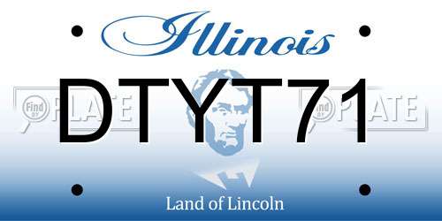 DTYT71 Illinois License Plate
