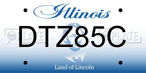 DTZ85C Illinois License Plate