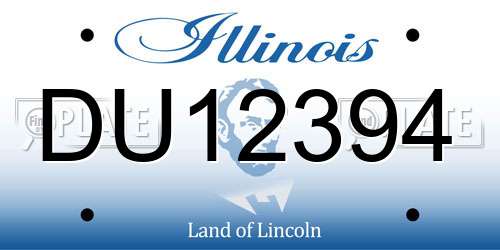 DU12394 Illinois License Plate
