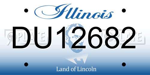 DU12682 Illinois License Plate