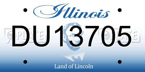 DU13705 Illinois License Plate