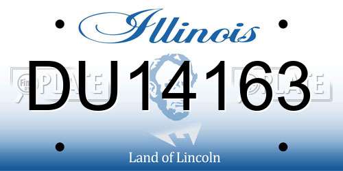DU14163 Illinois License Plate
