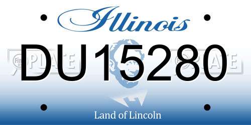 DU15280 Illinois License Plate