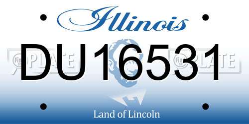 DU16531 Illinois License Plate