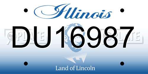 DU16987 Illinois License Plate
