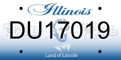 DU17019 Illinois License Plate
