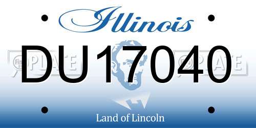 DU17040 Illinois License Plate