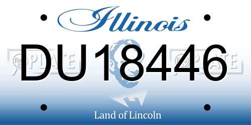 DU18446 Illinois License Plate