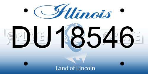 DU18546 Illinois License Plate