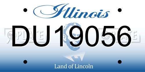 DU19056 Illinois License Plate