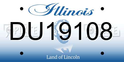 DU19108 Illinois License Plate