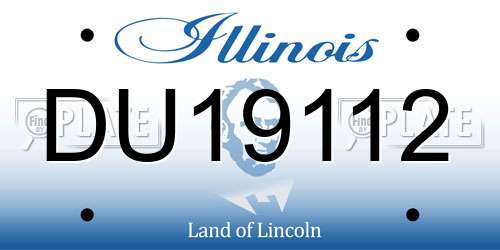 DU19112 Illinois License Plate