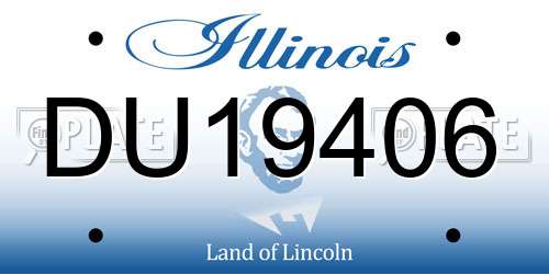 DU19406 Illinois License Plate