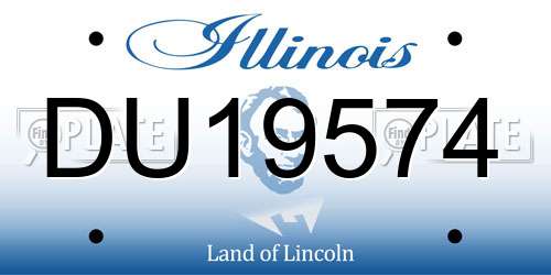 DU19574 Illinois License Plate