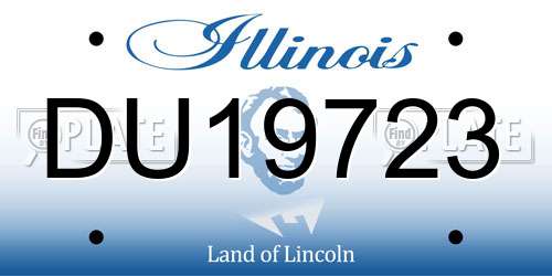 DU19723 Illinois License Plate