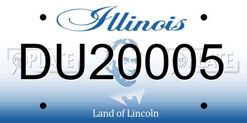 DU20005 Illinois License Plate