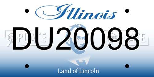 DU20098 Illinois License Plate