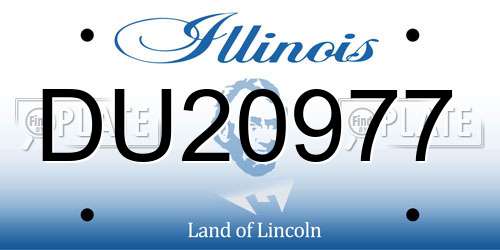 DU20977 Illinois License Plate