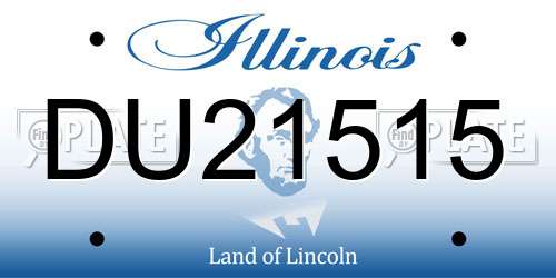 DU21515 Illinois License Plate