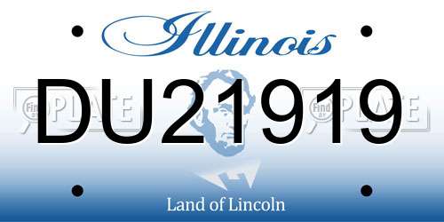 DU21919 Illinois License Plate
