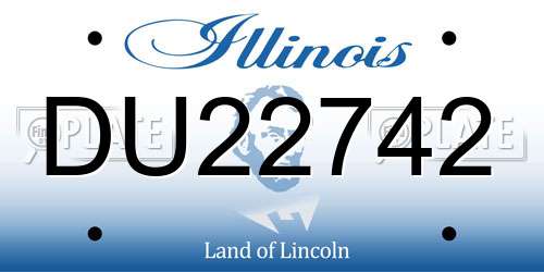DU22742 Illinois License Plate