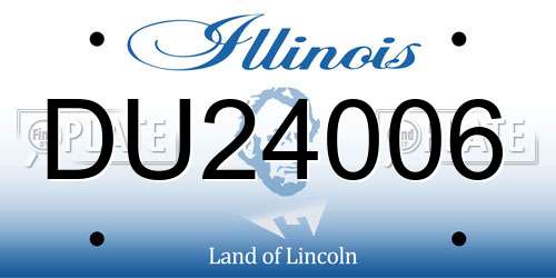DU24006 Illinois License Plate