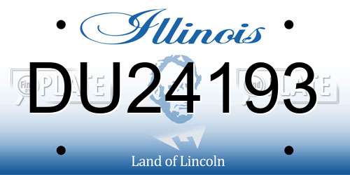 DU24193 Illinois License Plate