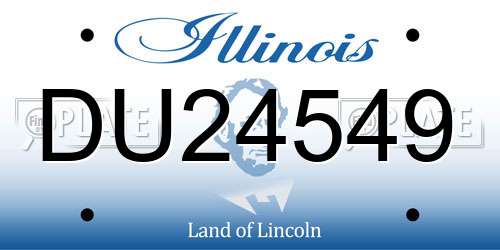 DU24549 Illinois License Plate