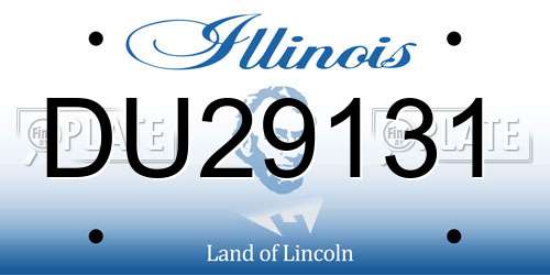 DU29131 Illinois License Plate