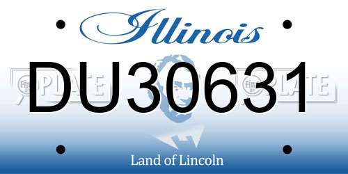 DU30631 Illinois License Plate
