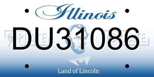 DU31086 Illinois License Plate
