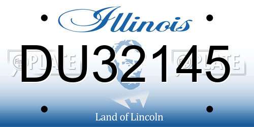 DU32145 Illinois License Plate