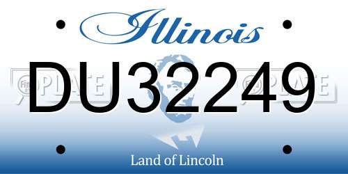 DU32249 Illinois License Plate