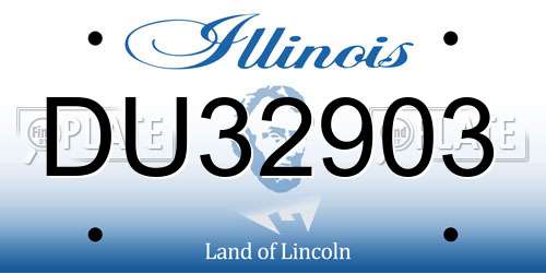 DU32903 Illinois License Plate
