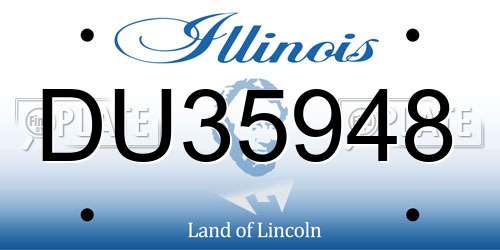 DU35948 Illinois License Plate
