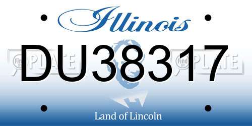 DU38317 Illinois License Plate