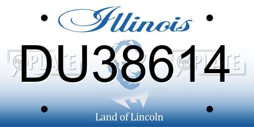 DU38614 Illinois License Plate