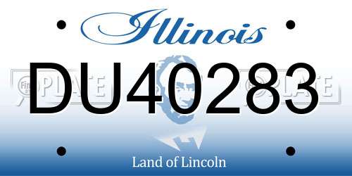 DU40283 Illinois License Plate