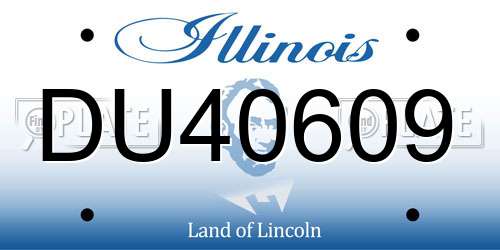 DU40609 Illinois License Plate