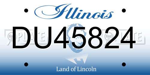 DU45824 Illinois License Plate