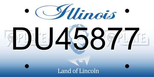 DU45877 Illinois License Plate