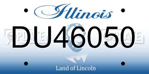 DU46050 Illinois License Plate