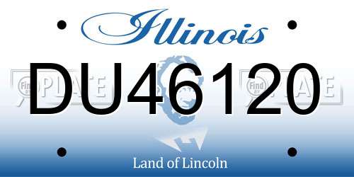 DU46120 Illinois License Plate