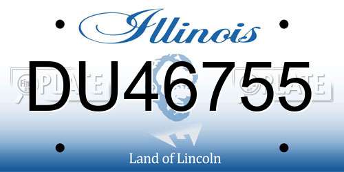 DU46755 Illinois License Plate
