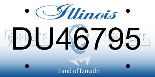 DU46795 Illinois License Plate
