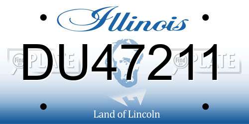 DU47211 Illinois License Plate