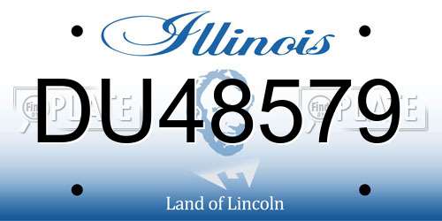 DU48579 Illinois License Plate