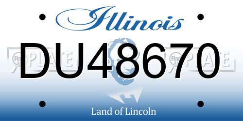 DU48670 Illinois License Plate
