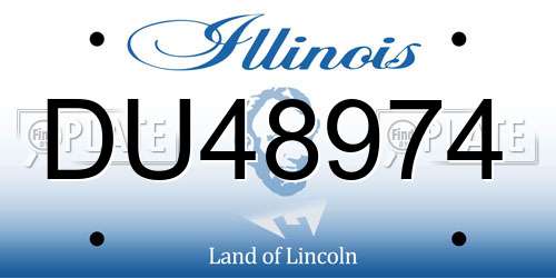 DU48974 Illinois License Plate